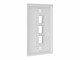 View product image Monoprice 1-Gang Wall Plate for Keystone, 3-Port, White,  4.5&#34;x2.75&#34;x0.2&#34;, w/Screws (White Coated Screw Head) - image 3 of 3