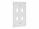 View product image Monoprice Wall Plate for Keystone, 4 Hole - White - image 2 of 3
