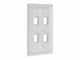 View product image Monoprice Wall Plate for Keystone, 4 Hole - White - image 3 of 3