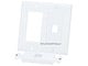 View product image Monoprice 2-Gang Wall Plate for Keystone w/2xInserts, 2-Port, White, 4.5&#34;x4.6&#34;x0.2&#34;, w/Screws (White Painted Nipples) - image 3 of 4