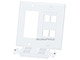 View product image Monoprice 2-Gang Wall Plate for Keystone, 8 Hole - White - image 3 of 4