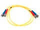 View product image Monoprice Single-Mode Fiber Optic Cable - ST/ST, UL, 9/125 Type, Duplex, Yellow, 1m, Corning - image 1 of 2