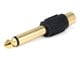 View product image Monoprice 1/4in (6.35mm) TS Mono Plug to RCA Jack Adapter, Gold Plated (Yellow plastic center) - image 1 of 2