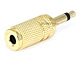 View product image Monoprice Metal 3.5mm TS Mono Plug to 3.5mm TRS Stereo Jack Adapter, Gold Plated - image 2 of 2