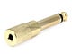 View product image Monoprice Metal 1/4in (6.35mm) TS Mono Plug to 3.5mm TRS Stereo Jack Adapter, Gold Plated - image 2 of 2