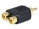 View product image Monoprice RCA Plug to 2x RCA Jack Splitter Adapter, Gold Plated - image 2 of 2