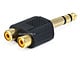 View product image Monoprice 1/4in (6.35mm) TRS Stereo Plug to 2x RCA Jack Splitter Adapter, Gold Plated - image 2 of 2