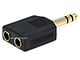 View product image Monoprice 1/4in (6.35mm) TRS Stereo Plug to 2x 1/4in (6.35mm) TRS Stereo Jack Splitter Adapter, Gold Plated - image 2 of 2