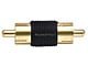 View product image Monoprice RCA Plug to RCA Plug Adapter, Gold Plated - image 2 of 2
