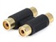 View product image Monoprice 2x RCA Jack to 2x RCA Jack Adapter, Gold Plated - image 1 of 1