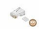 View product image Monoprice 8P8C RJ45 Plug with Inserts for Solid Cat6 Ethernet Cable, 100 pcs/pack - image 1 of 3