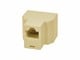 View product image Monoprice RJ45 8P8C Modular T-Adapter Female to 2x Female, Straight, Beige - image 2 of 2