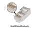 View product image Monoprice Cat6 RJ45 Shielded Modular Plugs for Round Solid/Stranded Cable, 50u, 2 Prongs, Clear, 100-Pk - image 2 of 4