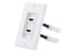 View product image Monoprice 2-port 2-piece Inset Wall Plate with 4in Built-in Flexible High Speed HDMI Cable With Ethernet, White - image 1 of 4
