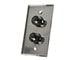 View product image Monoprice 2-port 3-pin XLR Male Zinc Alloy Wall Plate - image 2 of 2
