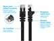 View product image Monoprice Cat6 6in Black Patch Cable, UTP, 24AWG, 550MHz, Pure Bare Copper, Snagless RJ45, Fullboot Series Ethernet Cable - image 3 of 3