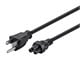 View product image Monoprice Power Cord - NEMA 5-15P to IEC-320-C5, 18AWG, 7A/125V, 3-Prong, Black, 6ft - image 1 of 3