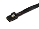 View product image Monoprice 0.5m 30AWG Internal Mini SAS 36pin (SFF-8087) Male w/ Latch to SATA 7pin Female (x4) Forward Breakout Cable - Black - image 2 of 3