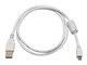 View product image Monoprice USB-A to Micro B 2.0 Cable - 5-Pin, 28/24AWG, Gold Plated, White, 3ft - image 1 of 3