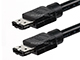 View product image Monoprice 6ft SATA 6 Gbps External Shielded Cable - eSATA to eSATA (Type I to Type I) - Black - image 2 of 3