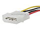 View product image Monoprice 8in 4pin MOLEX Male to 2x 15pin SATA II Female with 90 degree Power Cable - image 2 of 3