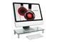 View product image Workstream by Monoprice Small Multimedia Desktop Monitor Stand 22in x 9.5in, Clear Glass - image 2 of 5
