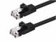 View product image Monoprice Cat5e Ethernet Patch Cable - Snagless RJ45, Flat, Stranded, 350MHz, UTP, Pure Bare Copper Wire, 30AWG, 3ft, Black - image 1 of 2