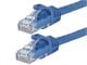 View product image Monoprice FLEXboot Cat6 Ethernet Patch Cable - Snagless RJ45, Stranded, 550MHz, UTP, Pure Bare Copper Wire, 24AWG, 0.5ft, Blue - image 1 of 2