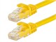 View product image Monoprice FLEXboot Cat6 Ethernet Patch Cable - Snagless RJ45, Stranded, 550MHz, UTP, Pure Bare Copper Wire, 24AWG, 75ft, Yellow - image 1 of 2