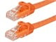 View product image Monoprice FLEXboot Cat6 Ethernet Patch Cable - Snagless RJ45, Stranded, 550MHz, UTP, Pure Bare Copper Wire, 24AWG, 0.5ft, Orange - image 1 of 2